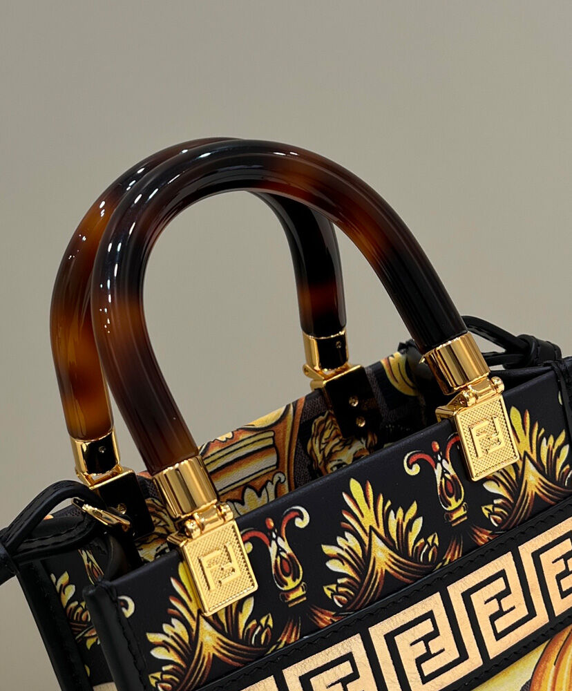 Fendi Mini Sunshine Shopper Black