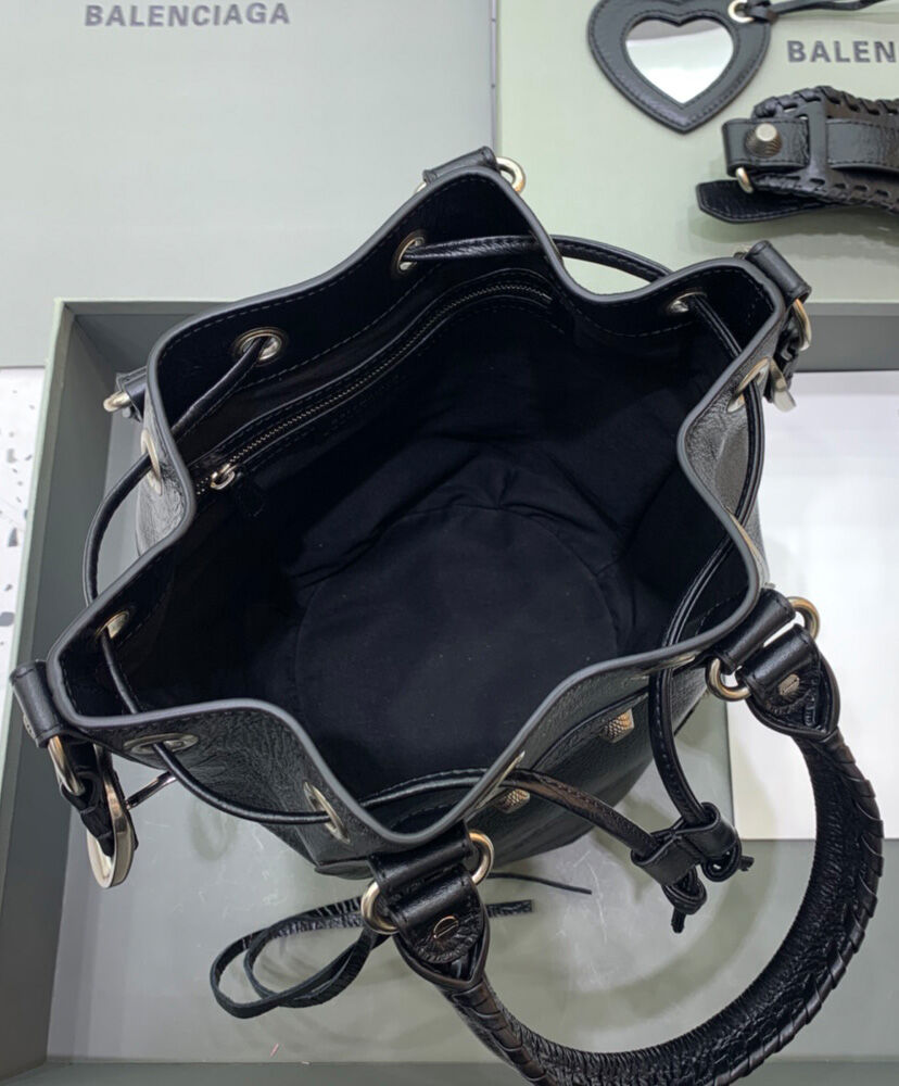 Balenciaga Le Cagole Small Bucket Bag Black