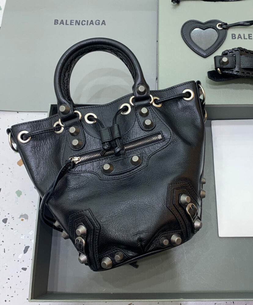 Balenciaga Le Cagole Small Bucket Bag Black