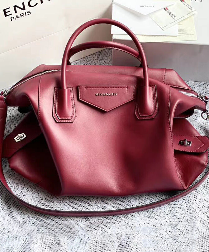 Givenchy Medium Antigona Soft Bag In Smooth Leather Mauve