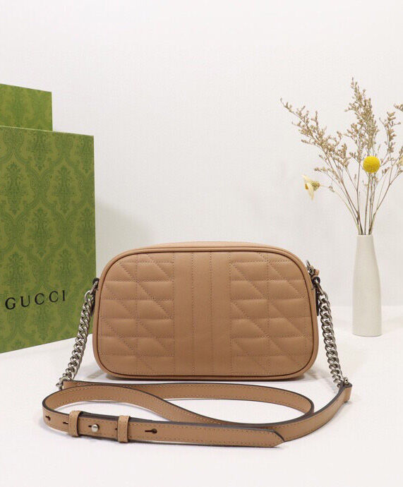 Gucci GG Marmont Small Shoulder Bag 447632 Apricot