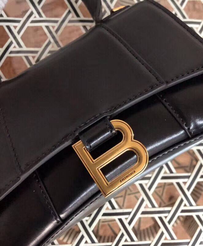 Balenciaga Hourglass XS Top Handle Bag Black