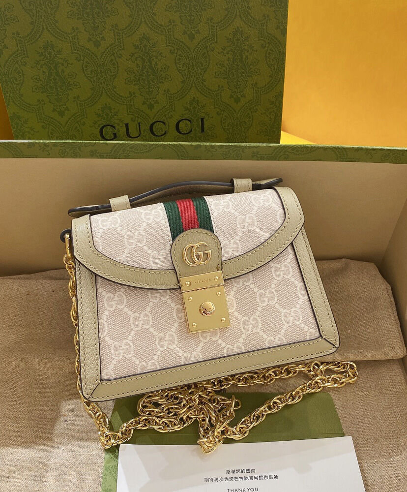 Gucci Ophidia GG Mini Shoulder Bag Cream