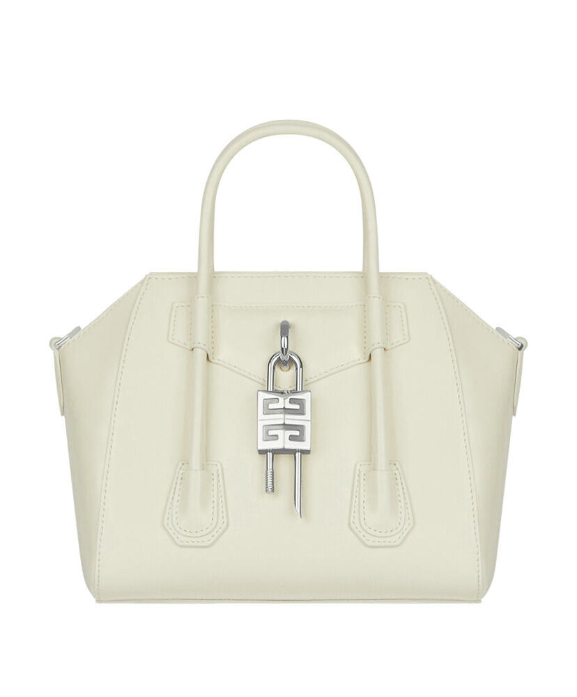 Givenchy Mini Antigona Lock Handbag Cream