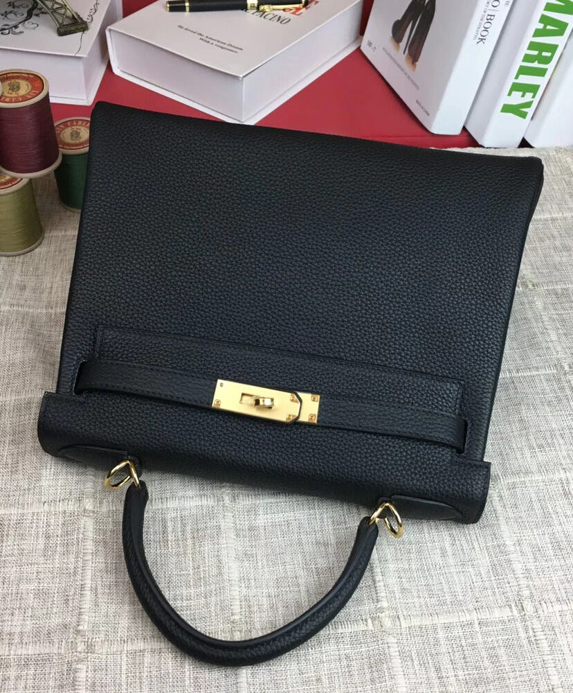Hermes Kelly Bag 28 Togo Leather Black