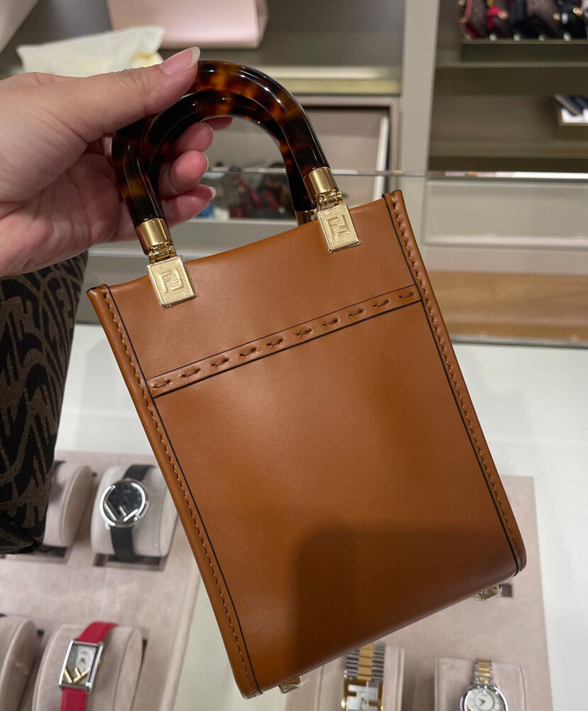 Fendi Mini Sunshine Shopper 8BS051 Coffee