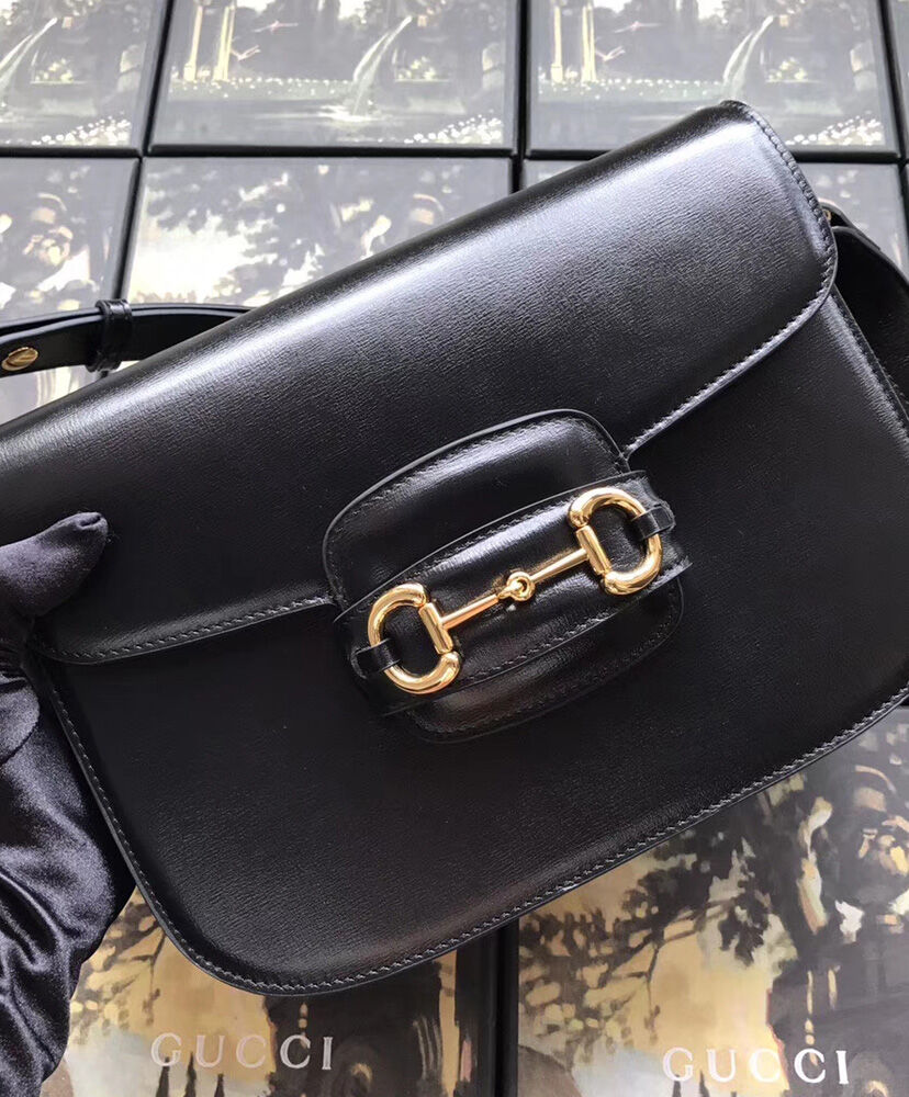 Gucci 1955 Horsebit small shoulder bag 602204 Black