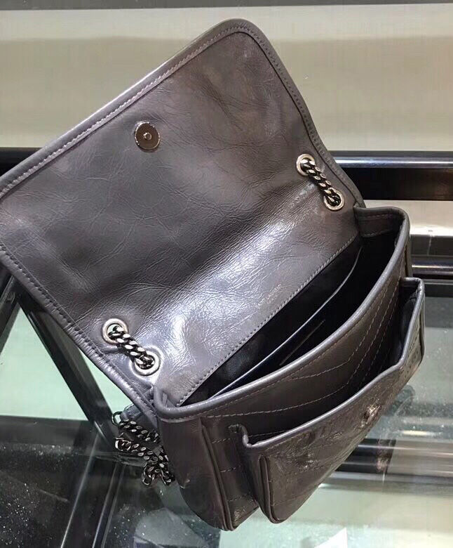Saint Laurent Baby Niki Chain Bag 5330370 Dark Gray