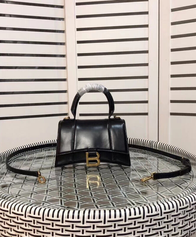 Balenciaga Hourglass XS Top Handle Bag Black