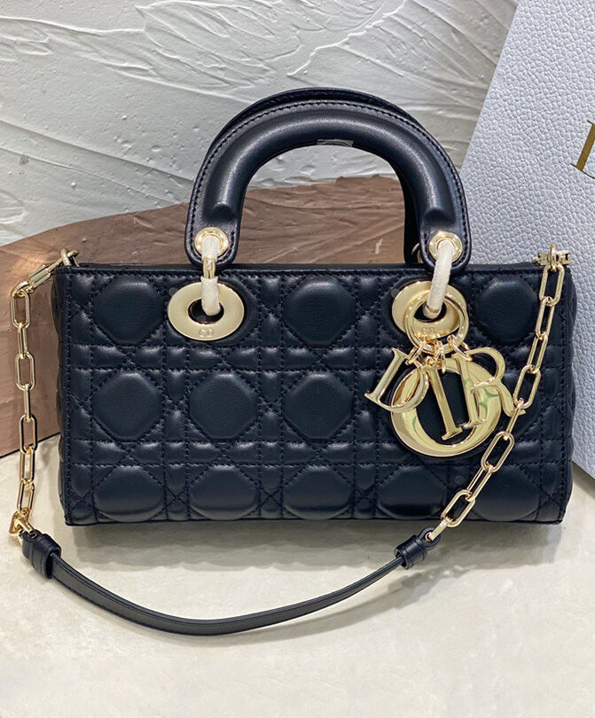 Christian Dior Small Lady D-Joy Bag Black