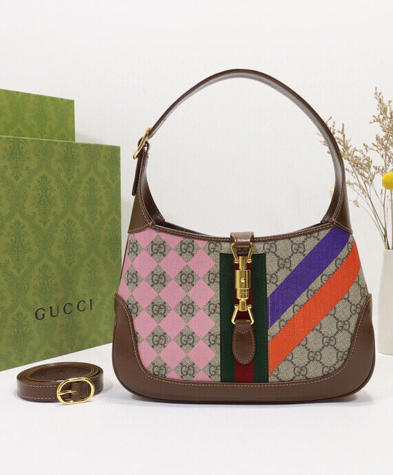 Gucci Jackie 1961 Small Shoulder Bag 636706 Dark Coffee