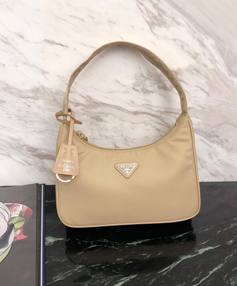 Prada Re-Edition 2000 nylon mini-bag 1NE515 Apricot