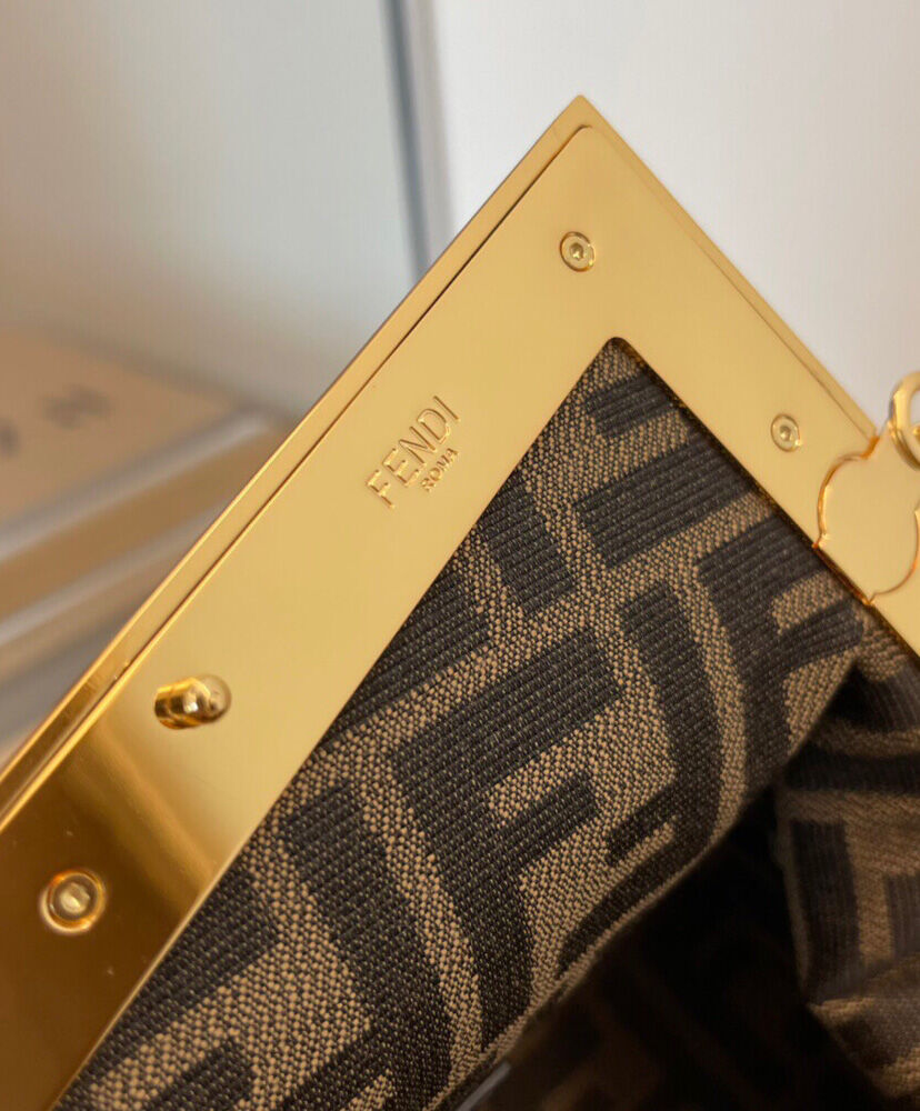 Fendi First Small Natural python Leather Bag 8BP129 Gray
