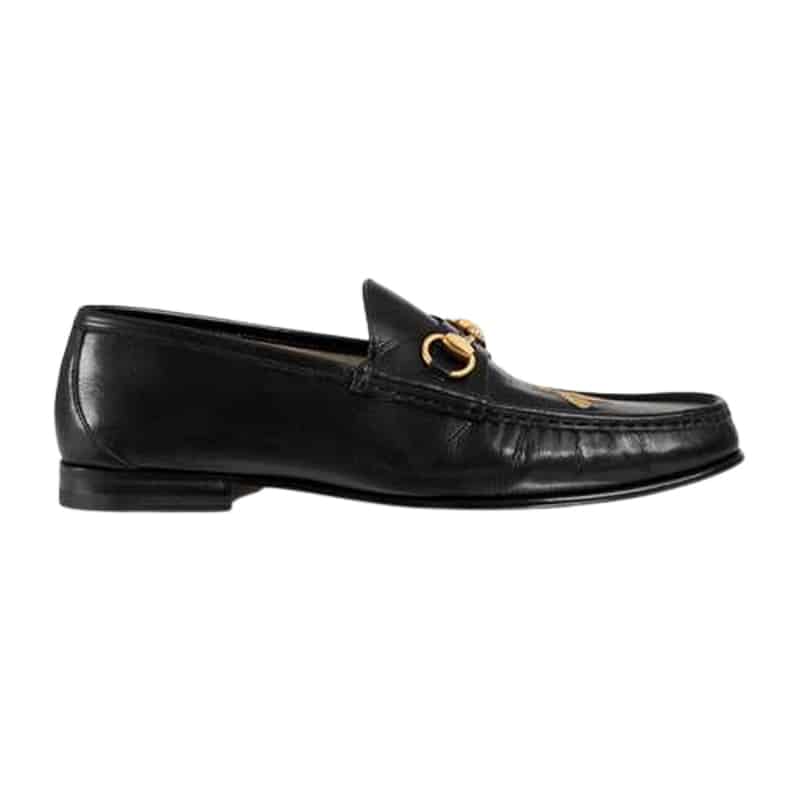 GUCCI LEATHER LOAFER WITH BEE   LDG009