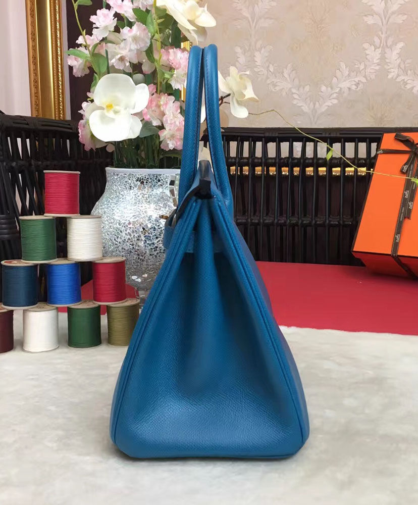 Hermes Birkin 30 Epsom Leather Paon Phw Blue