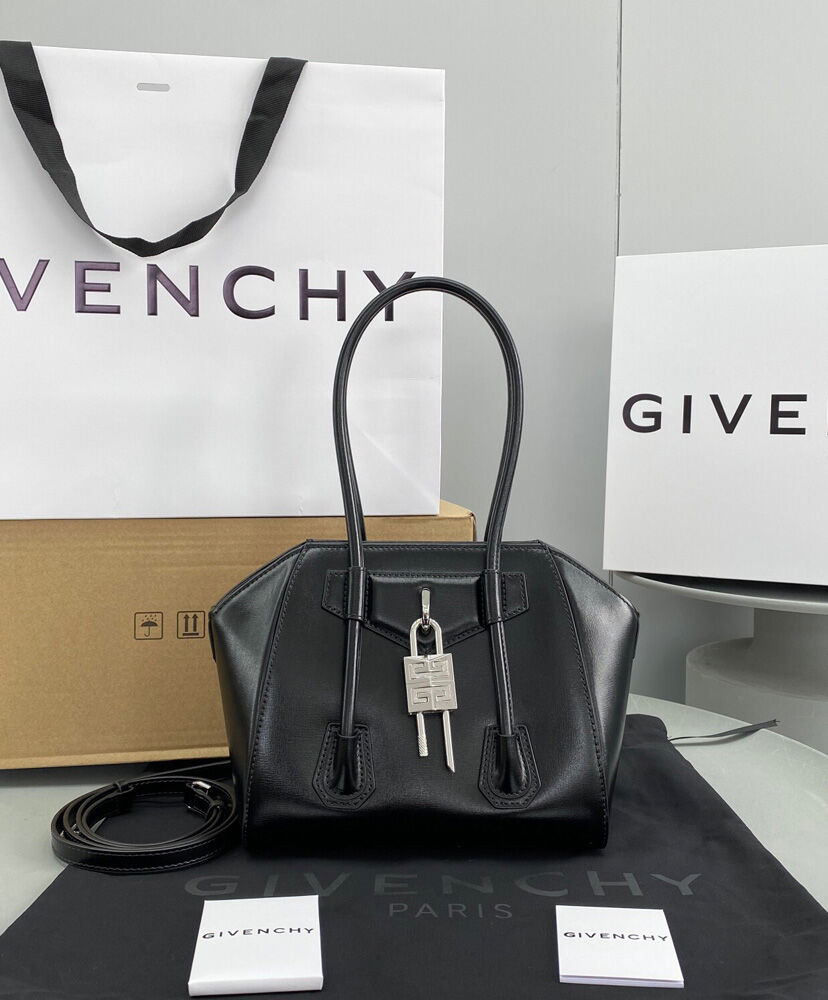Givenchy Mini Antigona Lock Handbag Black