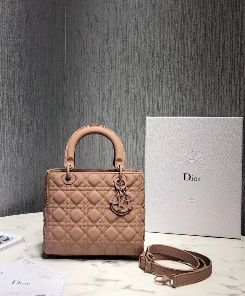 Christian Dior Lady Dior Ultra-Matte Bag Apricot
