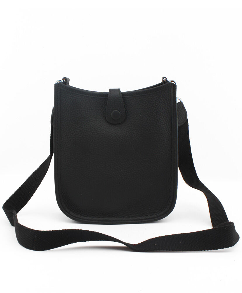 Hermes Tan Evelyne Shoulder Togo II TPM Bag Black