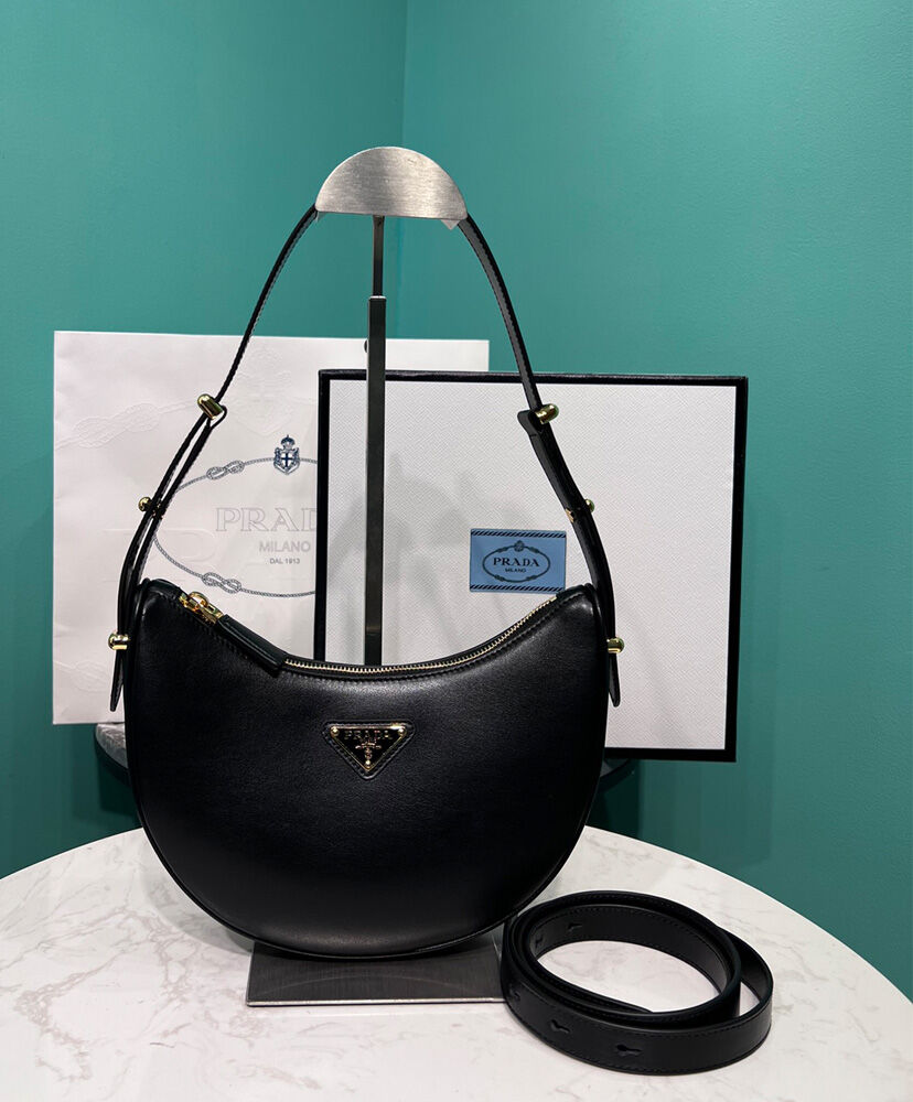 Prada Leather Shoulder Bag 1BC194 Black