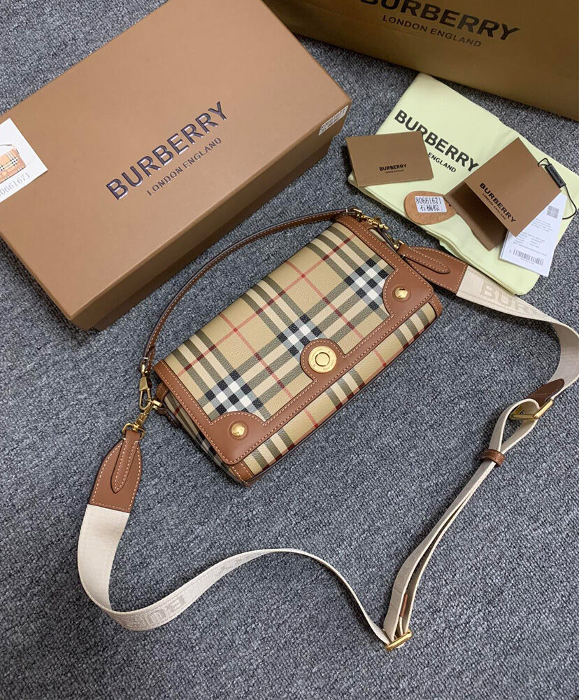 Burberry Top Handle Note Bag Coffee