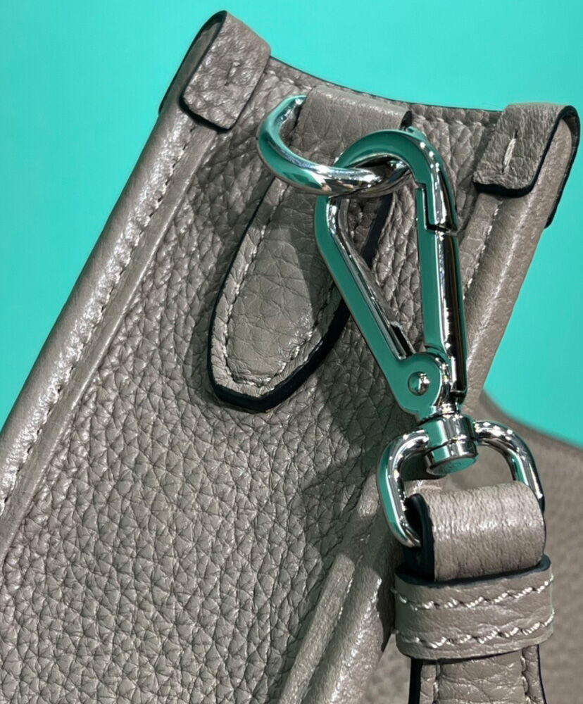 Prada Leather Mini Shoulder Bag Gray