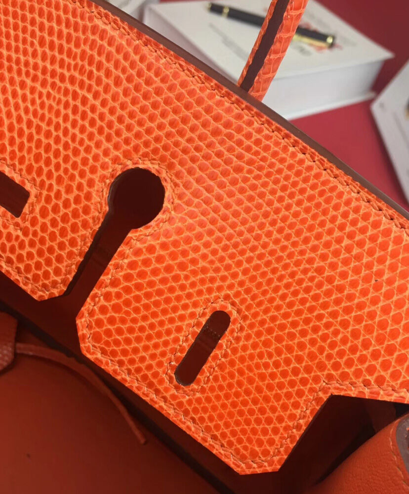 Hermes Birkin 25 Lizard leather Orange