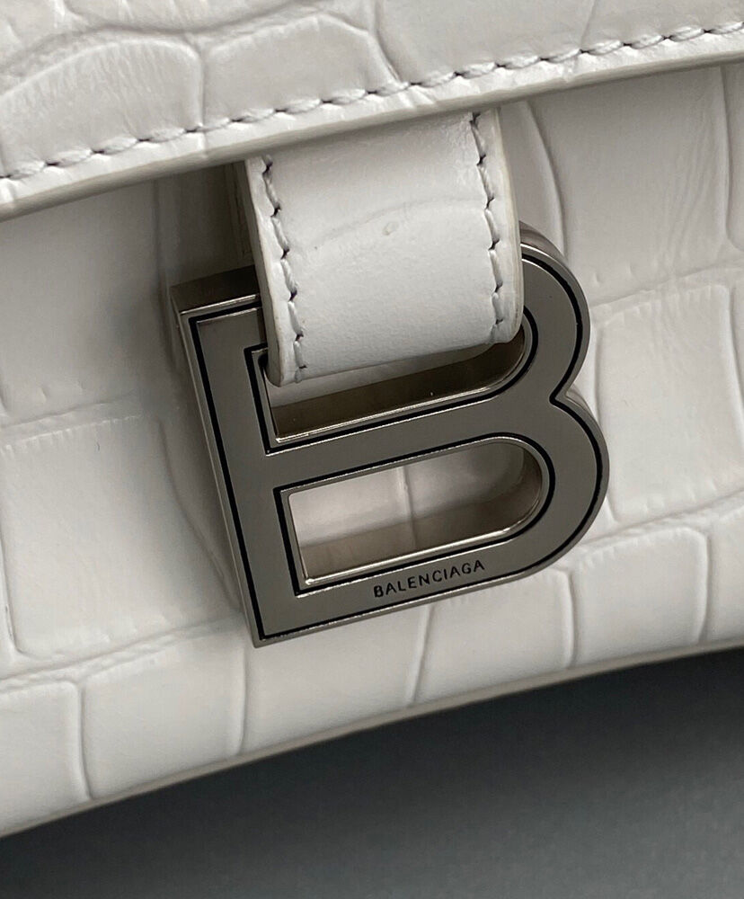 Balenciaga Downtown Small Shoulder Bag White