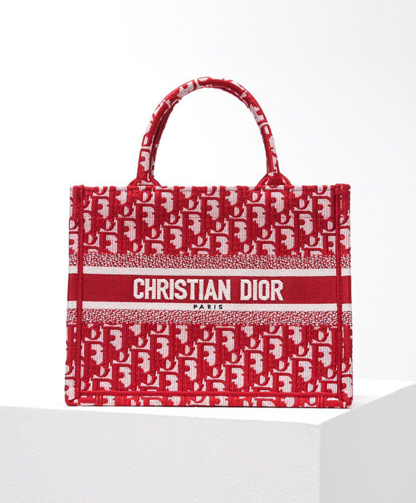 Christian Dior Small Dior Book Tote Red