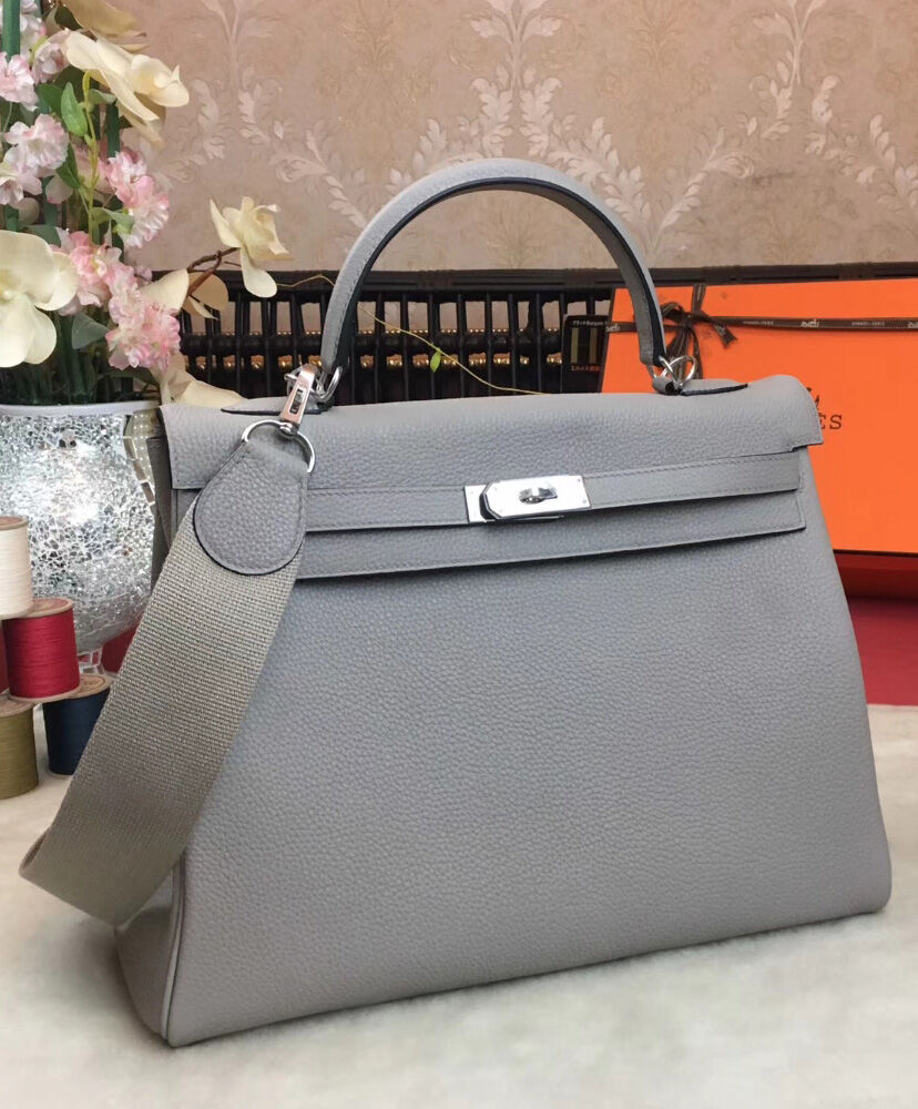 Hermes Kelly Bag 35 Togo Leather Gray