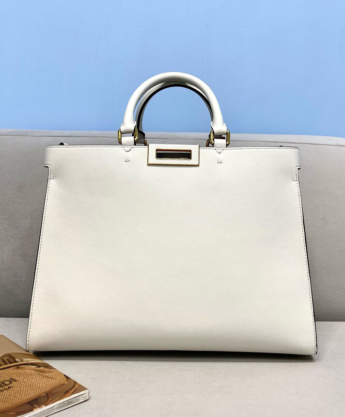 Fendi Peekaboo X-Tote Small White