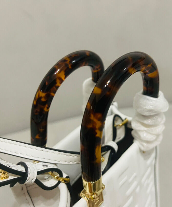 Fendi Mini Sunshine Shopper 8BS051 White