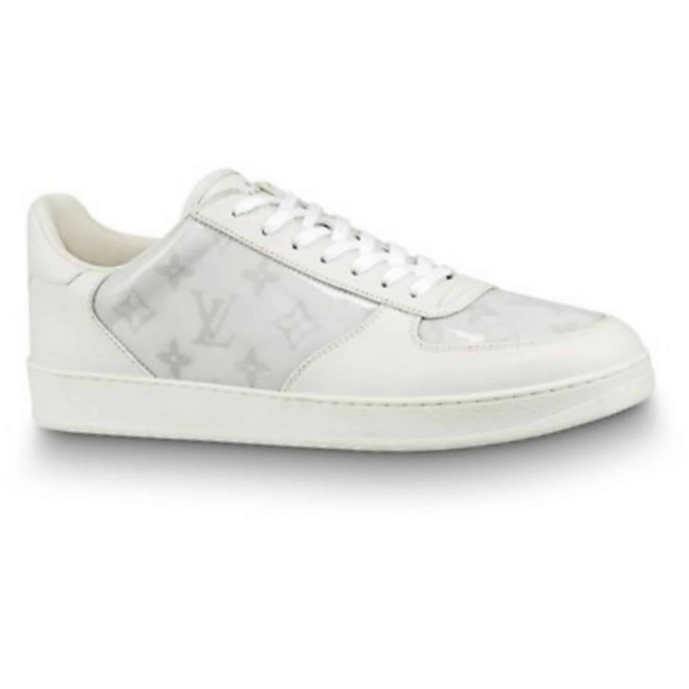 LOUIS VUITTON WHITE MONOGRAM TRANSPARENT RIVOLI SNEAKER   LV40