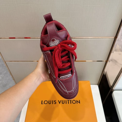LOUIS VUITTON SKATE SNEAKERS IN BORDEAUX RED   LSVT326