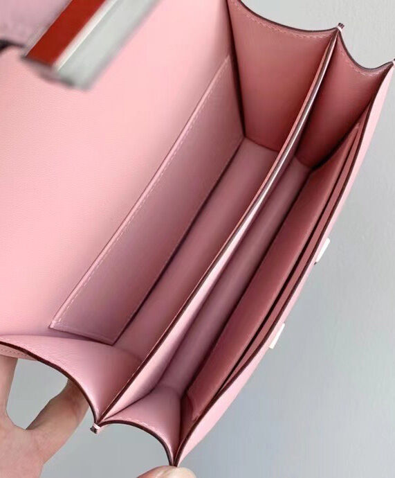 Hermes Constance 18 Mini Bag Swift Leather Lizard Buckle Pink
