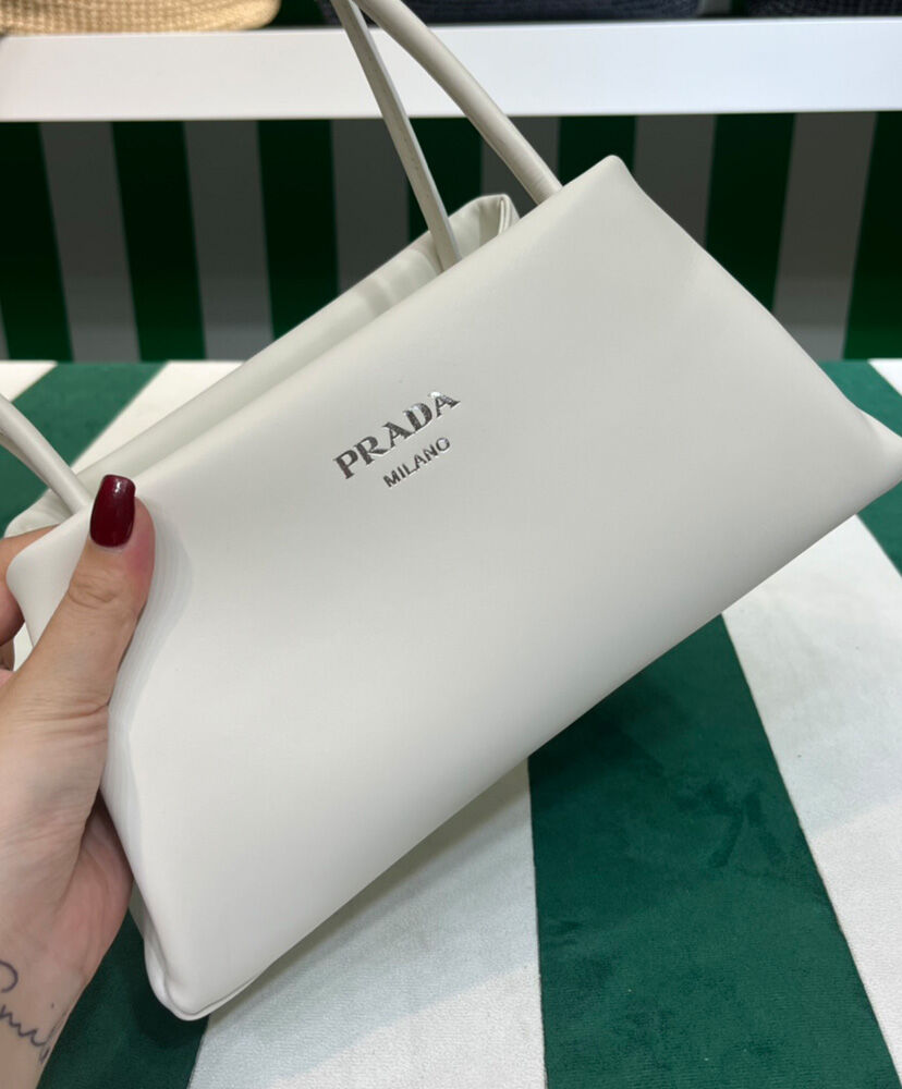 Prada Small Leather Bag Cream