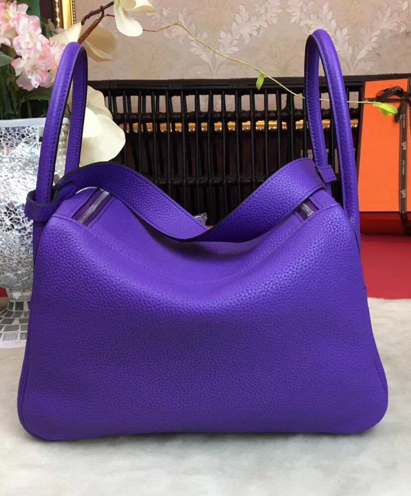 Hermes Linda Bag 26 Togo Leather Purple