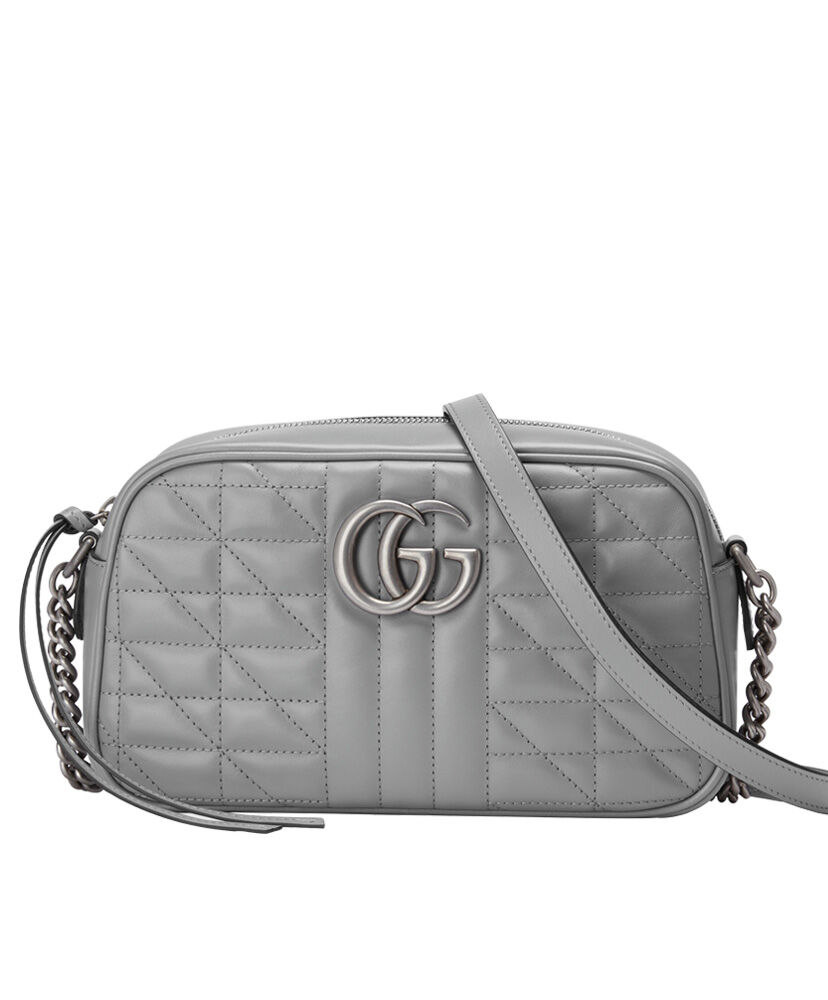 Gucci GG Marmont Small Shoulder Bag 447632 Gray