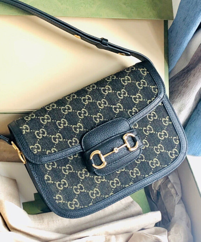 Gucci Horsebit 1955 Shoulder Bag 602204 Black
