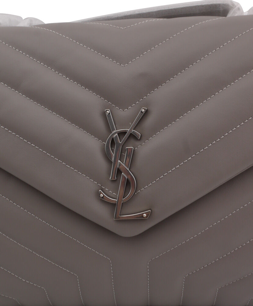 Saint Laurent medium Lou Lou chain bag Light Gray
