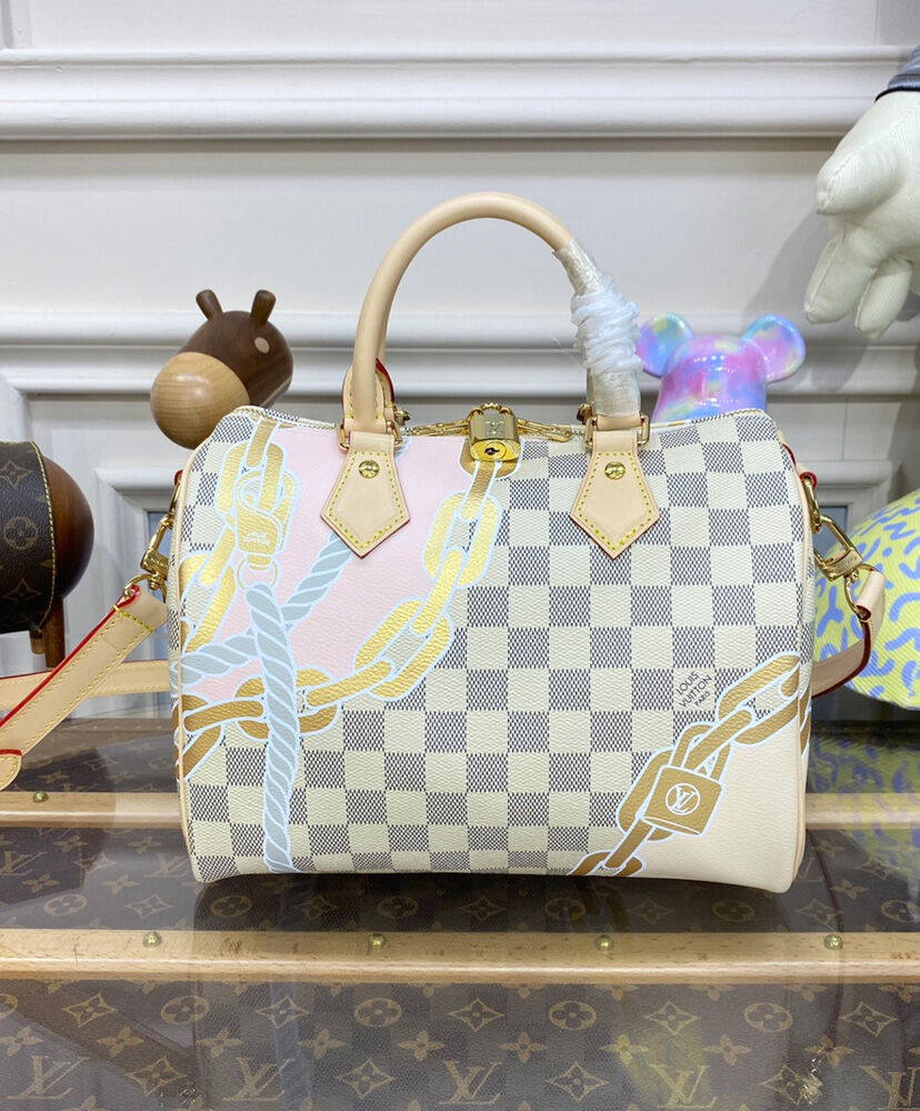 Louis Vuitton Speedy Bandouliere 25 N40473 White