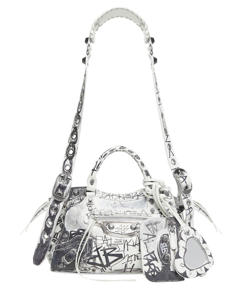 Balenciaga Neo Cagole XS Handbag Graffiti White