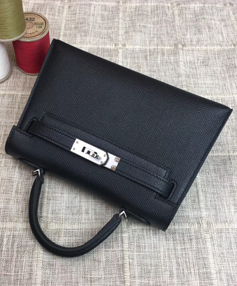 Hermes Kelly Bag 19 Epsom Leather Black