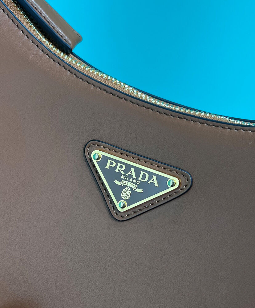 Prada Leather Shoulder Bag 1BC194 Coffee