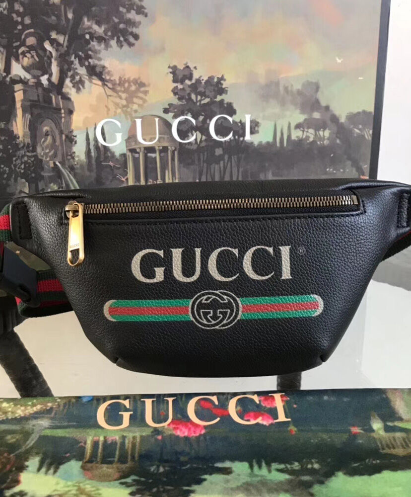 Gucci Print Small Belt Bag 527792 Black