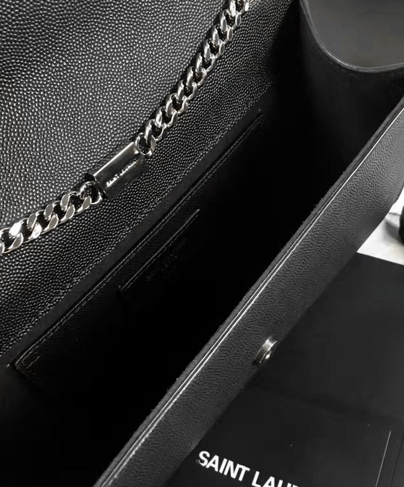 YSL Classic Medium KATE MONOGRAM SAINT LAURENT Satchel Black