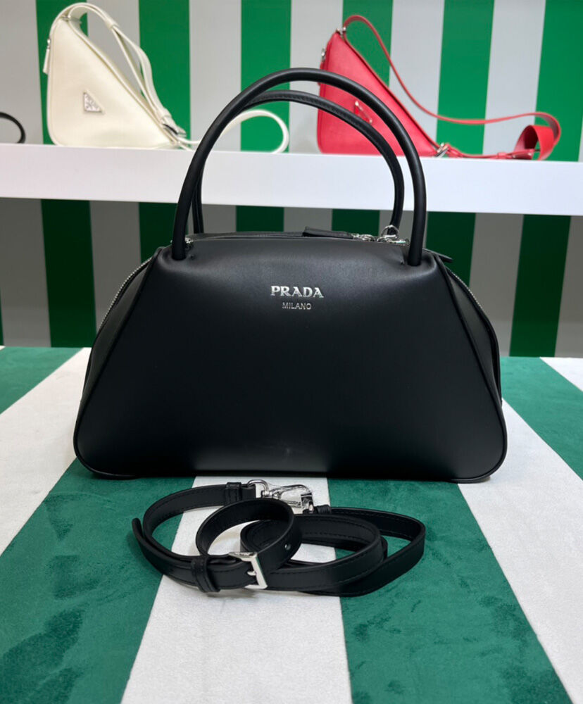 Prada Medium Leather Prada Supernova Handbag 1BA365 Black