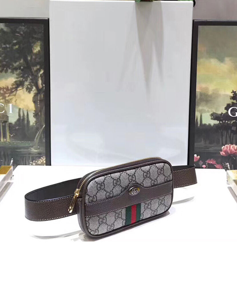 Gucci Ophidia GG Supreme belted iPhone case 519308 Dark Coffee