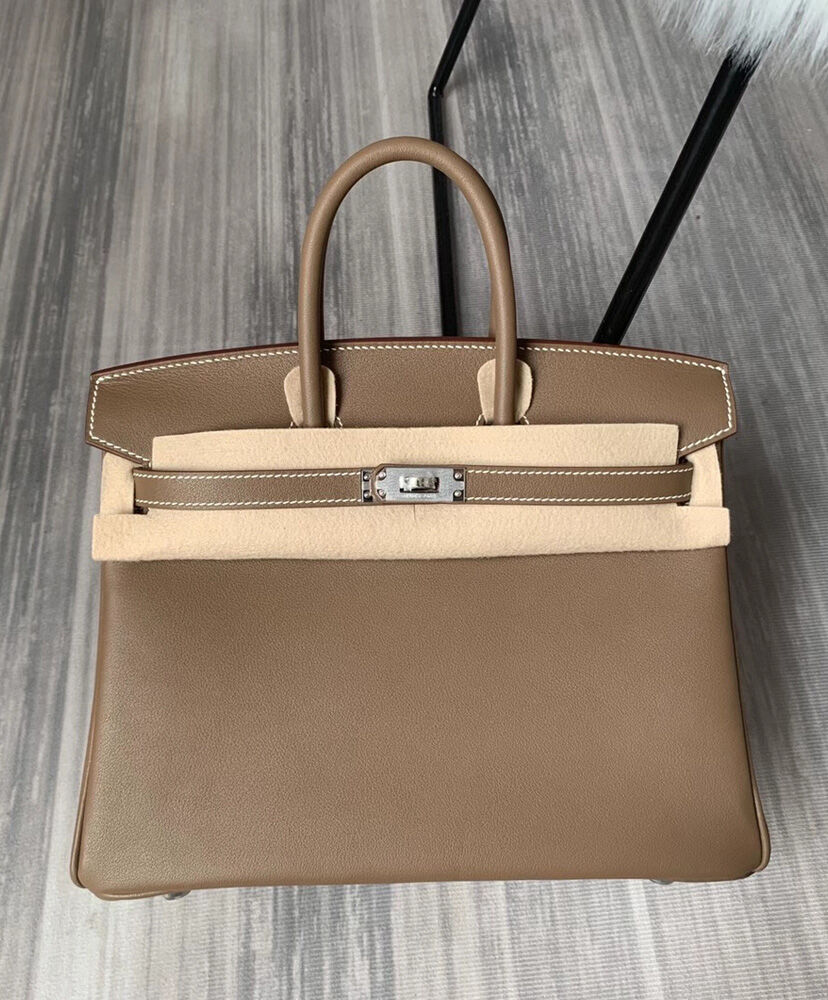 Hermes Birkin 25 Swift Leather Gray