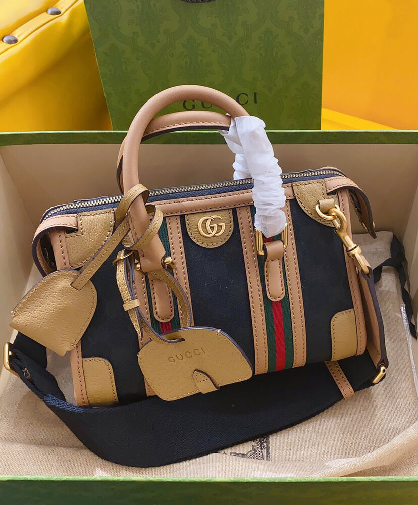 Gucci Mini Canvas Top Handle Bag 715771 Black