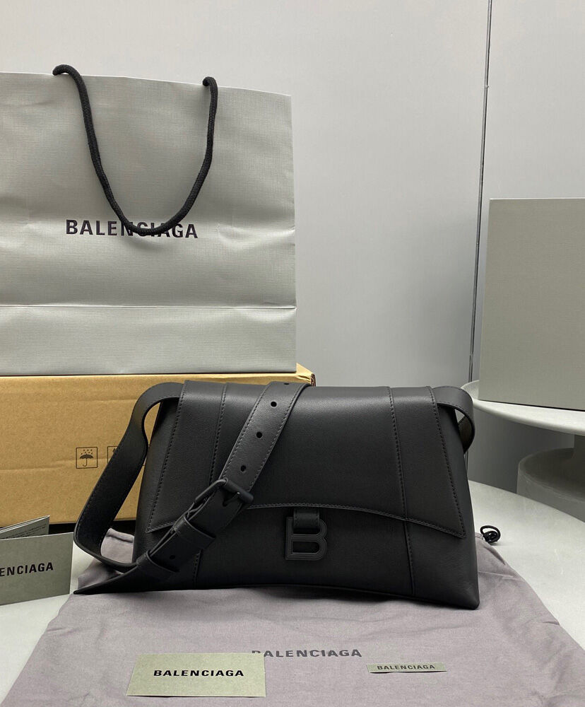 Balenciaga Downtown Medium Shoulder Bag Black